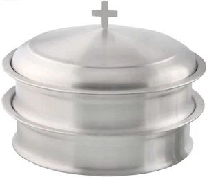 2 Holy Wine Communion Ware Church Set | Stainless Steel - Satin (Matte) Finish - Picture 1 of 6