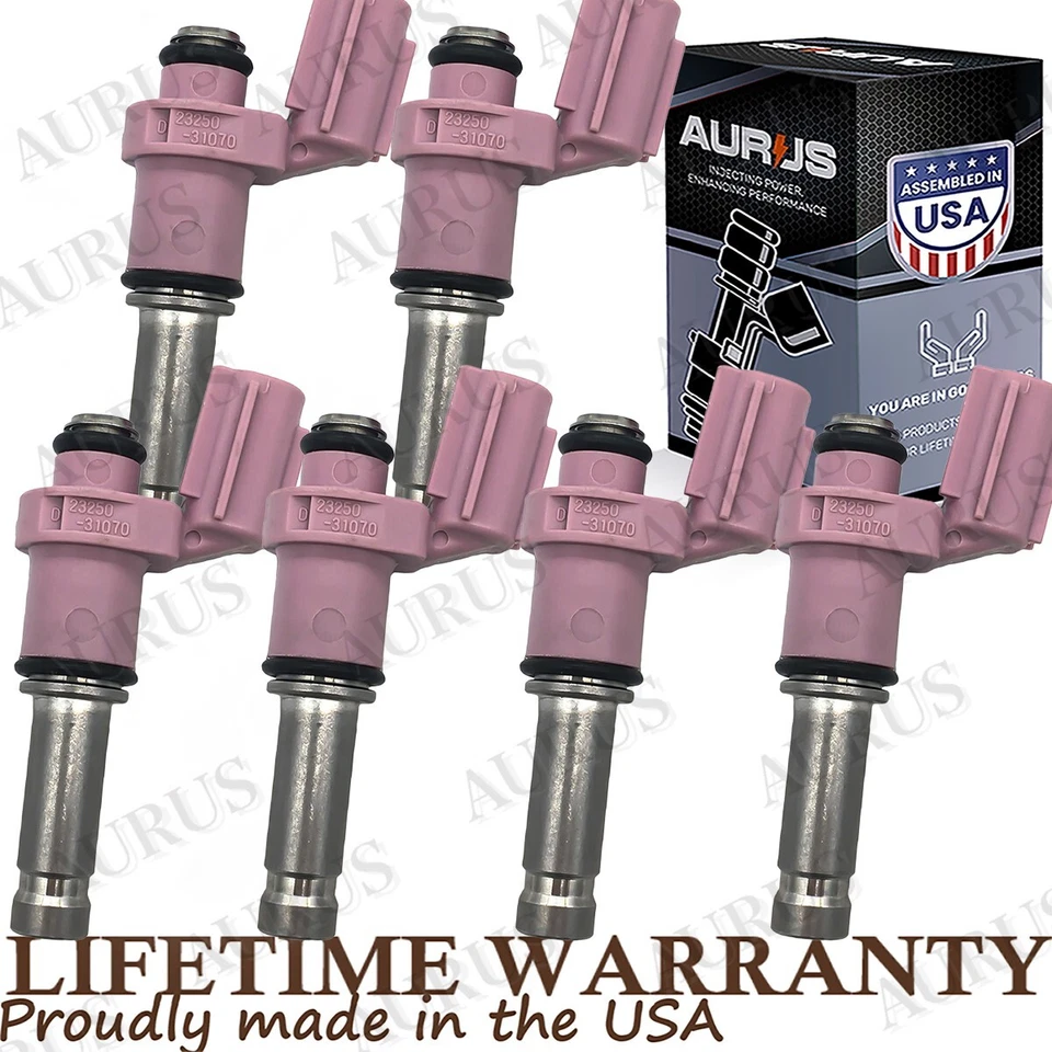 OEM AURUS NEW x6 Fuel Injectors for 06-18 Lexus GS350 GS450H IS300 350 RC300 350 - Image 1 of 4
