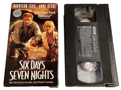 Six Days Seven Nights VHS Harrison Ford Anne Heche Action ** BUY 2 GET 2 FREE Foto 1 de 3