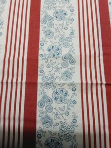 Moda Le Bouquet Francais French General Red Floral Stripes Fabric 2.5x42 Yds - Picture 1 of 6
