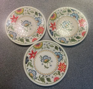 Threshold 2013 Floral Melamine Dinner Plates 3 Piece  Set NWT - Picture 1 of 4