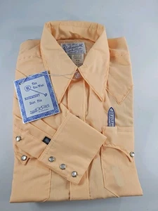 VTG 1970 Men's Rockmount Ranch Wear Button Down Shirt Size M 15 Rodeo Western - Picture 1 of 8