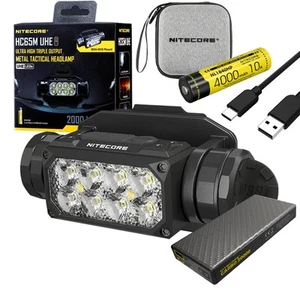 Nitecore HC65M UHE Lampada frontale ultra alta tripla uscita metallo tattico ricaricabile - Foto 1 di 11