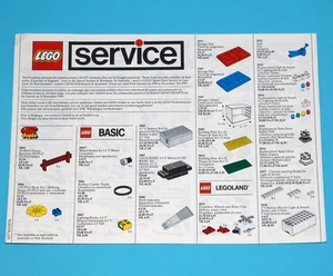 LEGO CATALOG 1990 MEDIUM SERVICE PACKS REF 113778/113878 LEGO GROUP - Picture 1 of 4