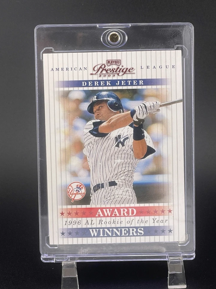 Derek Jeter 2003 ganadores del premio Playoff Prestige #/1996 #AW-15 HOF Foto 1 de 4