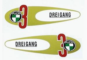 Puch VS 50 D tank trigger sticker set left + right with original Puch emblem  - Picture 1 of 2