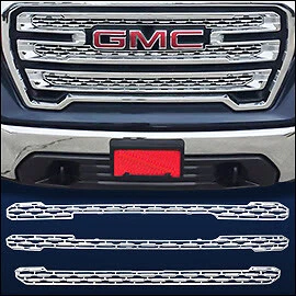 Хромированная накладная решетка/отделка ПОДХОДИТ ДЛЯ 2019 20 2021 GMC Sierra 1500 (только SLT / AT4!) - Изображение 1 из 2