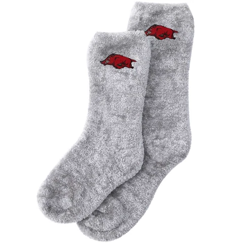 ZooZatz Arkansas Razorbacks Mommy & Me Fuzzy Socks Cover