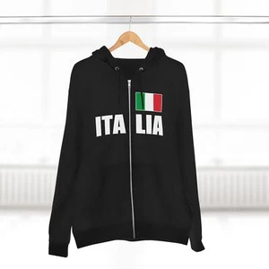 Italia Italia Unisex Sudadera con Capucha con Cremallera, Bandera Italiana Sudadera con Capucha, Regalo de Viaje, Ropa Informal - Imagen 1 de 27