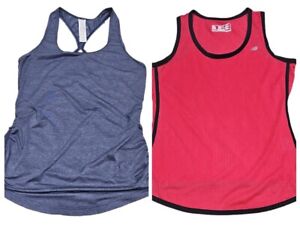 New Balance Womens Tank Tops Size Small Lot Of 2 Athletic Tops Red Blue