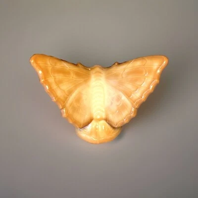 Винтажный 1980-х Fenton художественное стекло моли бабочка карамель Butterscotch молока вихрь РЕДКАЯ! - Изображение 1 из 4