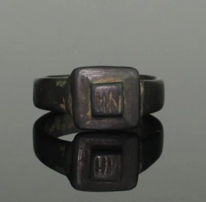ANCIENT ROMAN BRONZE INSCRIBED RING - CIRCA 2ND CENTURY AD  (03321) - Imagen 1 de 4