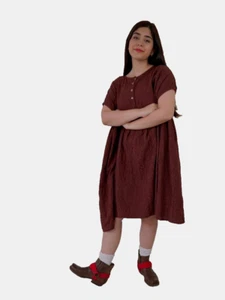 PRIVATSACHEN Kleid BW Roselace 46-48-50 A-Linie Taschen GERÜSTIG 'mudcloth'braun - Bild 1 von 5