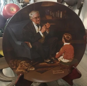 Norman Rockwell Plate "The Tycoon" Limited Edition Initialed Numbered - Picture 1 of 4