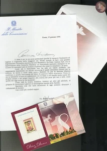 Italia 2006 - FOGLIETTO DICIOTTENNI ROSA con busta e lettera Ministro Landolfi - Foto 1 di 1