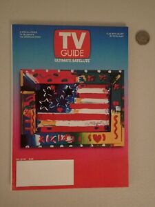 TV Guide 2001 PETER MAX Flag with Heart cover art sept 11th fund LRG SIZE 8 x11