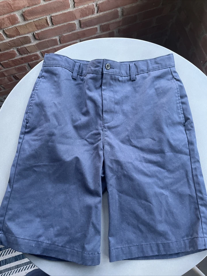 Uniforme Escolar Lands' End Niños Pantalones Cortos Chinos Activos Talla 18 Azul Marino 100% Algodón Foto 1 de 4