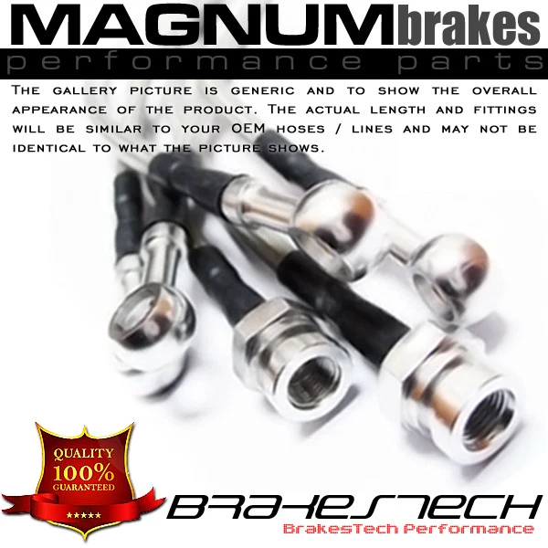 Stainless Steel Brake Lines for 1993-2002 Toyota Corolla (R-Dics) Foto 1 de 1