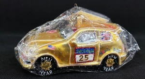 VTG Christopher Radko 2002  Holiday Rally Car RT YELLOW Glass Ornament 02-0028-0 - Picture 1 of 11