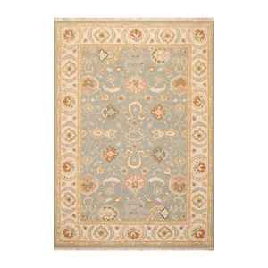6'1'' x 9' Nourison Nourmak Hand Knotted Wool Oushak Traditional Area Rug Slate - Picture 1 of 8
