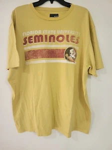 Florida State University Seminoles Majestic Yellow Short Sleevce Shirt 2XL - Picture 1 of 6