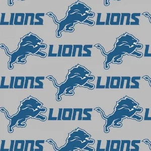 Lions Solid Grey Fleece - Picture 1 of 2
