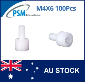 M4 X 6 PSM SPACER ROUND MALE / FEMALE ACETAL SPA05ACM46MM 100PCS - Picture 1 of 5