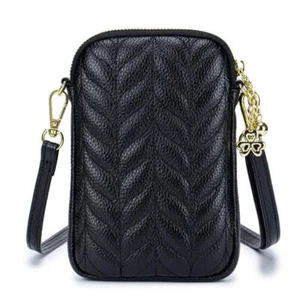 Women's Real Leather Phone Purse Wallet Ladies Cellphone Crossbody shoulder bag - Picture 1 of 16