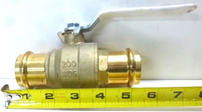 NEW! ULTRA-PURE Ball Valve: 1 1/4 in Pipe Size, Full, 200 psi CWP Max. Pressure - Image 1 of 2