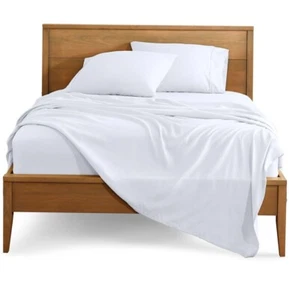 4 pc Split Head Flex King White Bare Home Premium Microfiber Sheet Set 1800 Ct - Picture 1 of 5