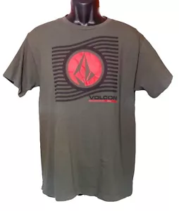 Volcom Mens Gray Short Sleeve Red Logo Pre Shrunk Graphic Tee Skate Size XL - Picture 1 of 11