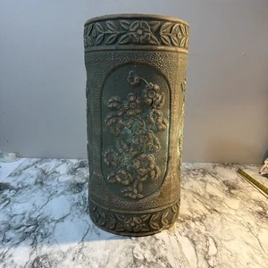 Robinson Ransbottom Ohio Keramik Vintage grün Steinzeug Schirmständer - Bild 1 von 22