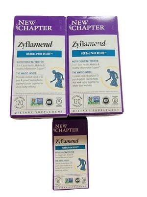New Chapter Zyflamend Herbal Pain Relief 120 vegetarian capsules, Exp 4/28 - Image 1 of 4
