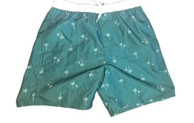 Bañador Old Navy para hombre cintura mediana con cordón 7 pulgadas W BOLSILLOS. Verde oscuro. Foto 1 de 4