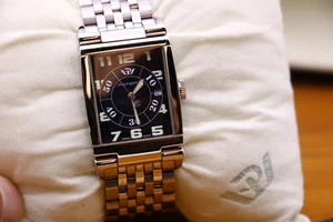 Mens philip watch swiss made reversing wrist watch mystery hiding dial - Picture 1 of 14