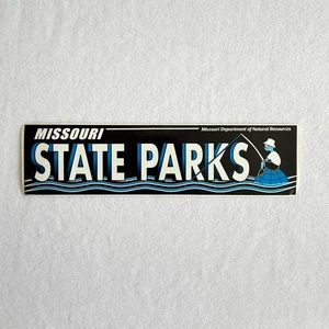 VINTAGE MISSOURI STATE PARKS BUMPER STICKER - MISSOURI DEPARTMENT OF NATURAL RES - Picture 1 of 2