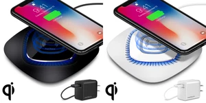 Naztech Power Pad Qi Wireless Fast Charger with Wall Adapter and Micro USB Cable - Picture 1 of 15