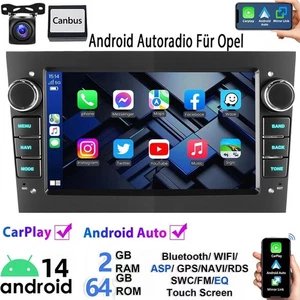 64G Android 14 Carplay Autoradio GPS NAVI Für Opel Corsa C/D Zafira B Astra G H - Bild 1 von 11