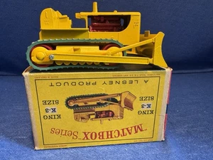 Matchbox K3-1 Caterpillar D9 Bulldozer plastic rollers MIB - Picture 1 of 10