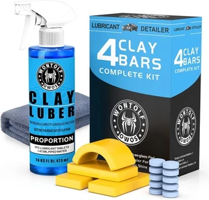 Car Clay Bars Auto Detailing and Luber Synthetic Lubricant Bar Kit - Imagen 1 de 6