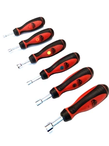 Mac Tools 6 Piece SAE 6 Point Stubby Hollow Nut Driver Set Max Grip 1/4” to 1/2” - Picture 1 of 9