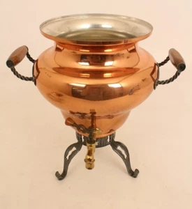Samowar Teekessel Teetopf Kupferkessel Feuerzangenbowle Getränkespender Zapfhahn - Bild 1 von 12