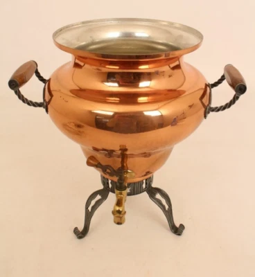 Samowar Teekessel Teetopf Kupferkessel Feuerzangenbowle Getränkespender Zapfhahn - Bild 1 von 4