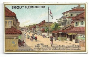 Japon - Tokyo Une rue - - Chromo Guérin-Boutron - Trade card - Imagen 1 de 2