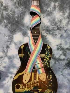 Vintage RARE 1960's ACE Style Hootnanny Hendrix Clapton Guitar Bass Banjo Strap  - Picture 1 of 5