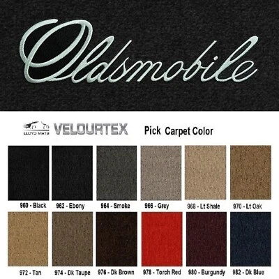 Lloyd Mats Velourtex Cutlass Silver Oldsmobile Logo Front Floor Mats (1966-1999) - Image 1 of 4
