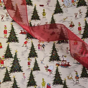 How The Grinch Stole Christmas Wrapping Paper & Ribbon Set Gift Wrap - Picture 1 of 1