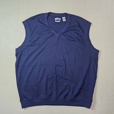 Alan Flusser Golf Silver Collection Mens Navy Blue Sweater Vest Size XXL  - Image 1 of 4