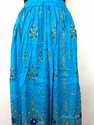 Mujeres Falda Larga India Lentejuelas Hippie Gitana Boho Bollywood Danza del Vientre Foto 1 de 4