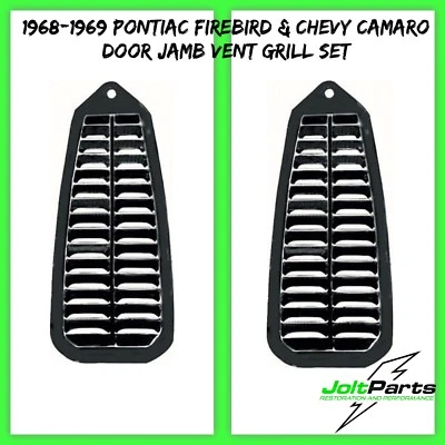 OER Door Jamb Vent Grill Set 1968-1969 Pontiac Firebird and Chevrolet Camaro - Image 1 of 3